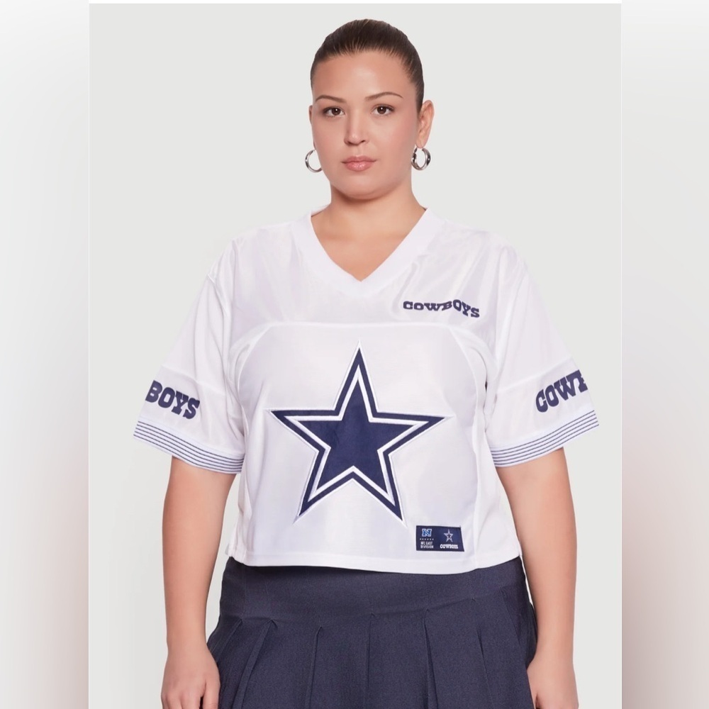 NFL White Cowboys Jersey with Holographic Tag
